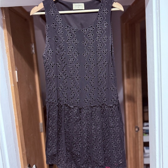 Adorable Everly Boutique eyelet black dress EUC* - Picture 4 of 4